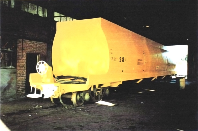 Westrail Wood Chip Wagon. Abrasive blasted back to metal, finished inside with special coating.